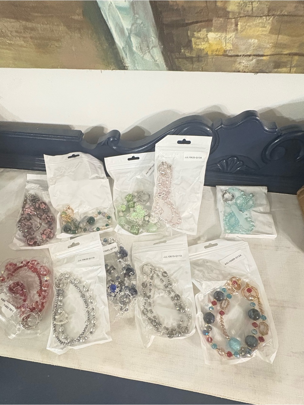 LOT OF 10 NWT Beaded Phone Straps Wristlets Crystal Charms  NWT